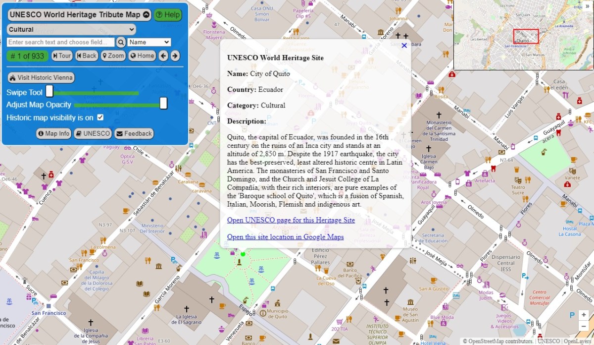UNESCO Tribute Map